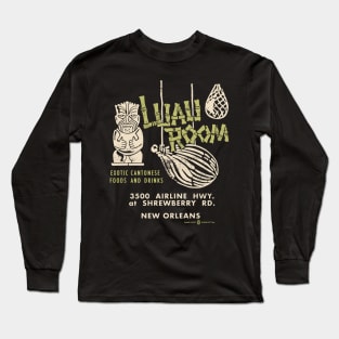 Vintage Luau Room Tiki Bar New Orleans Long Sleeve T-Shirt